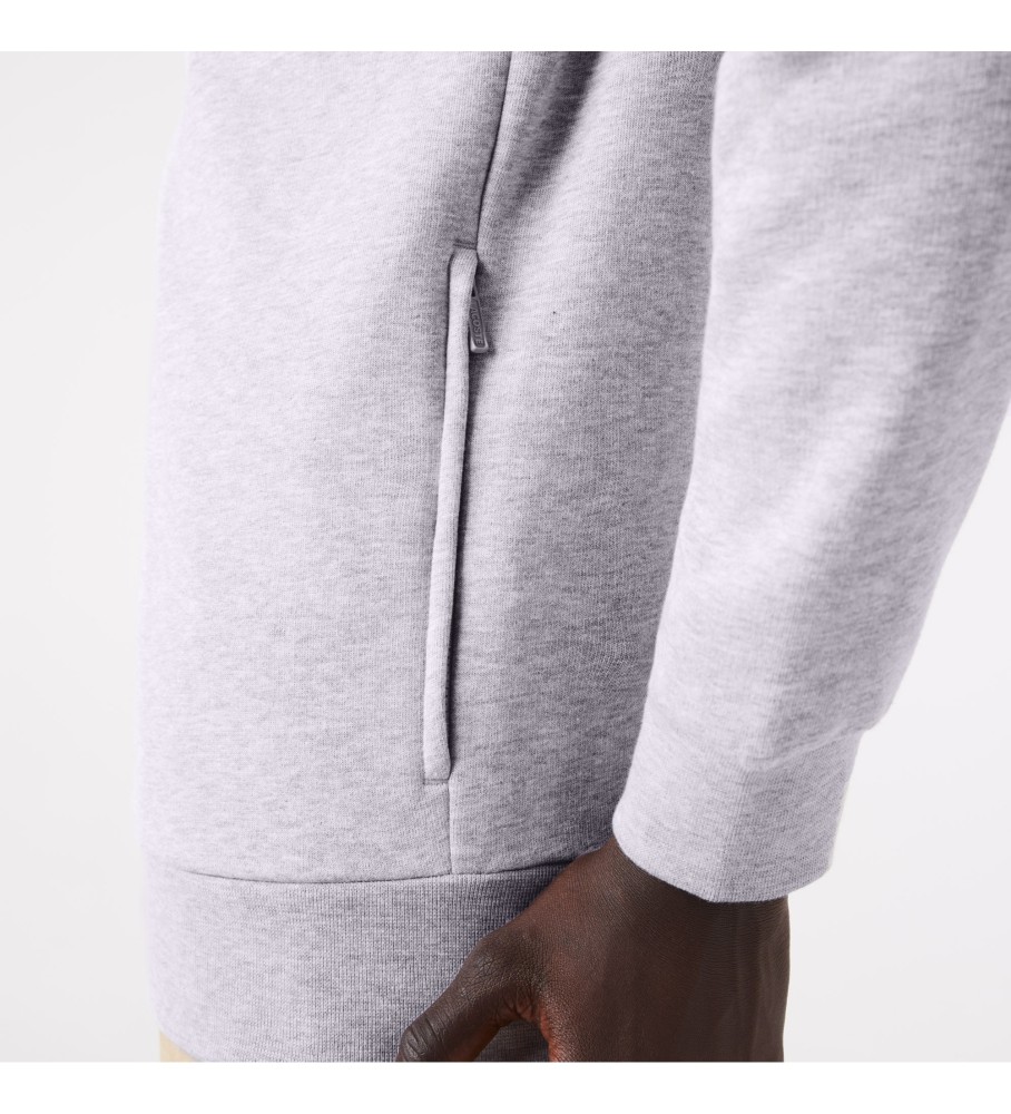 Moletom Lacoste Brushed Fleece cinza