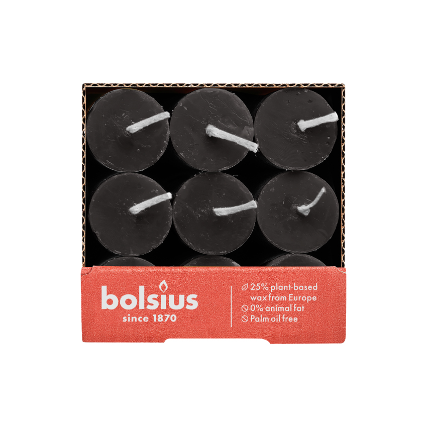 Bolsius Rustieke Tafelkaars 270/23 Sandygrey (9 stuks)