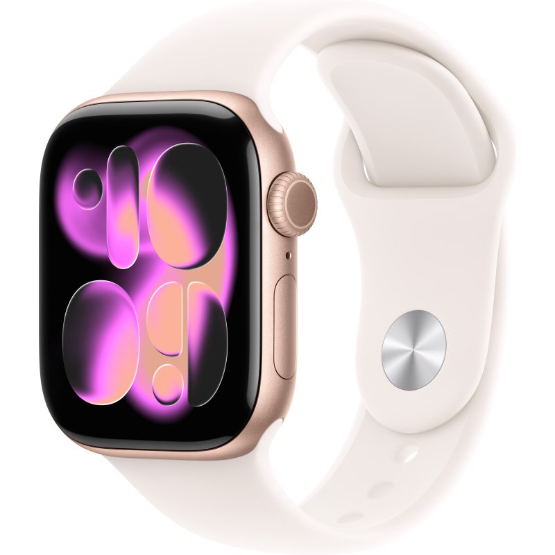Apple Watch Series 11 OLED 42 mm Numérique 374 x 446 pixels Écran tactile Or rose Wifi GPS (satellite)