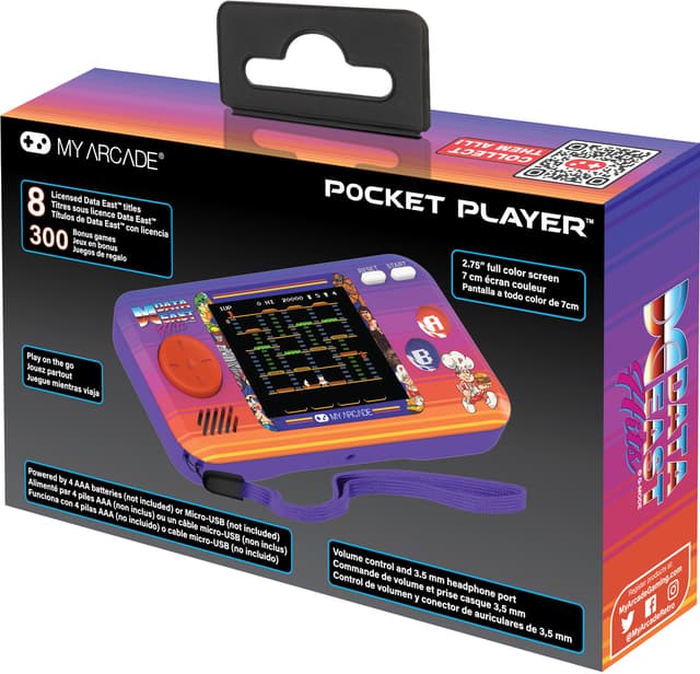 My Arcade Pocket Player Data East Hits håndholdt konsol