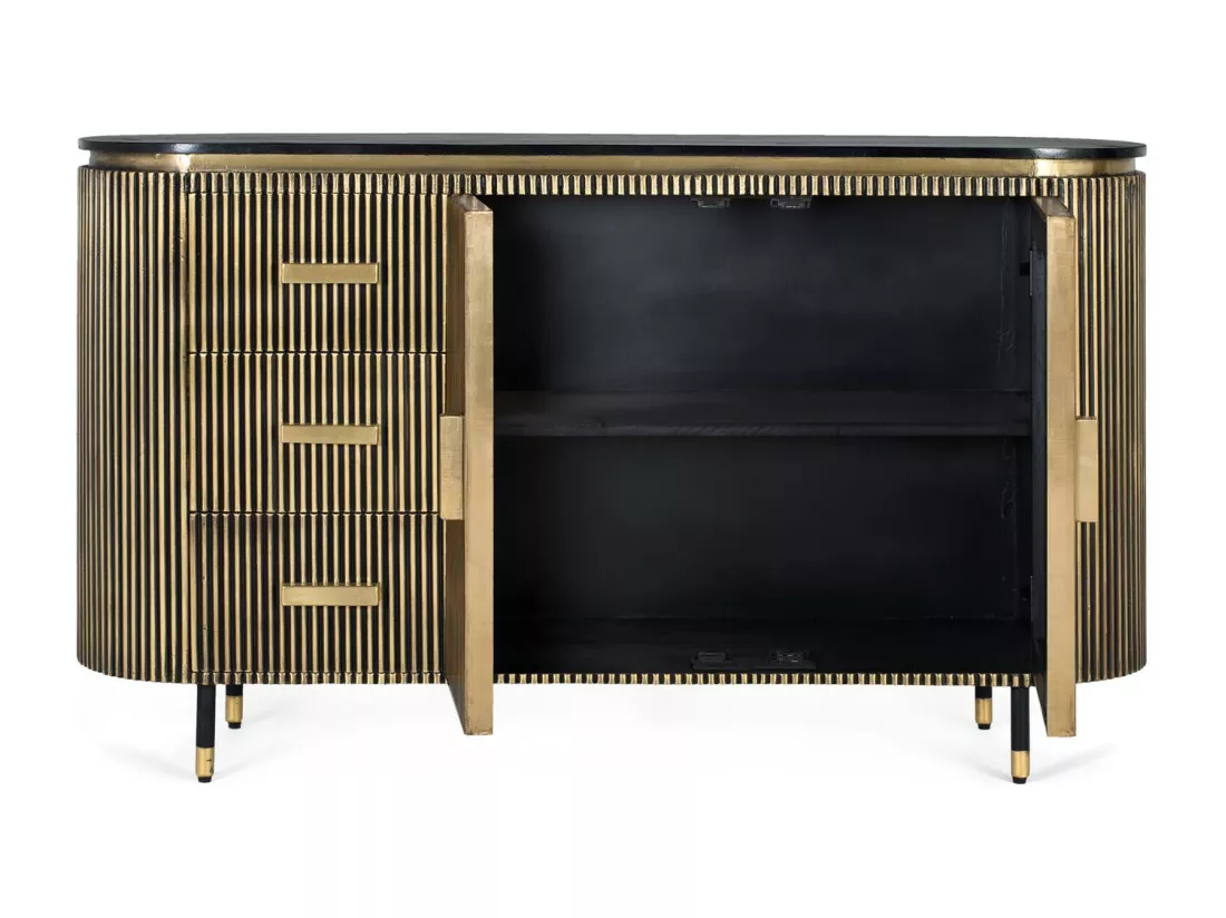 Buffet en manguier et bronze 150cm