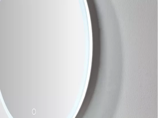 Miroir de salle de bain lumineux rond à leds anti-buée - D60 cm - DANIELA