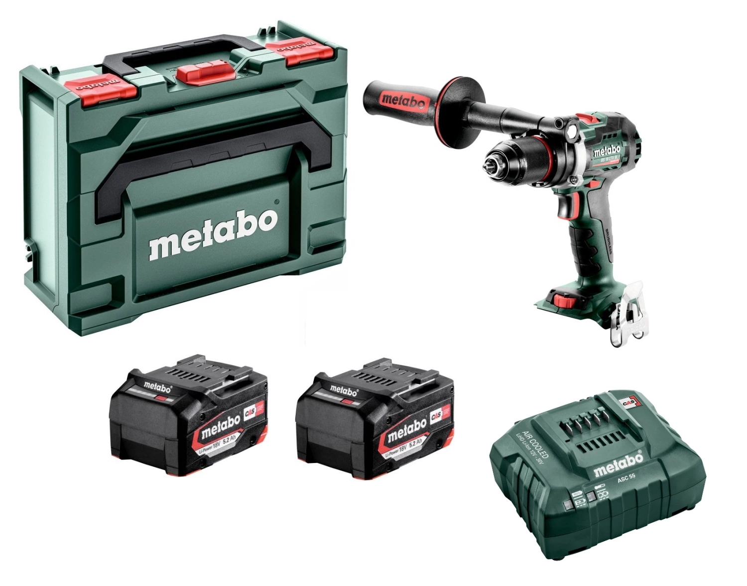 Metabo BS 18 LTX BL I 18V Li-ion accu boor-/schroefmachine set (2 x Li-Power 5.2 Ah) in metaBOX - koolborstelloos - 602358650