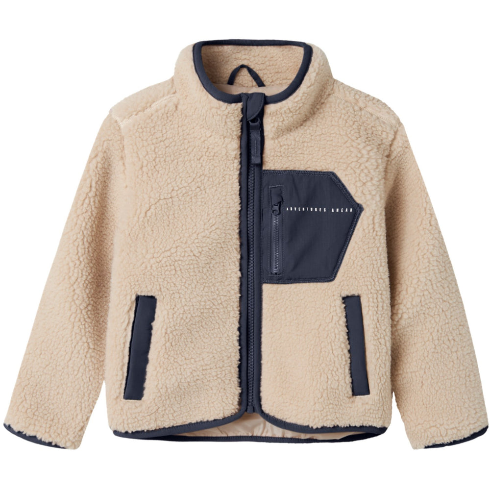 Køb Name It Moonbeam Chest Pocket Dark Sapphire Nmnmattia Sherpa Jakke Pb