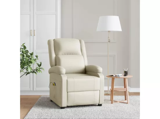 Fauteuil de massage Crème Similicuir