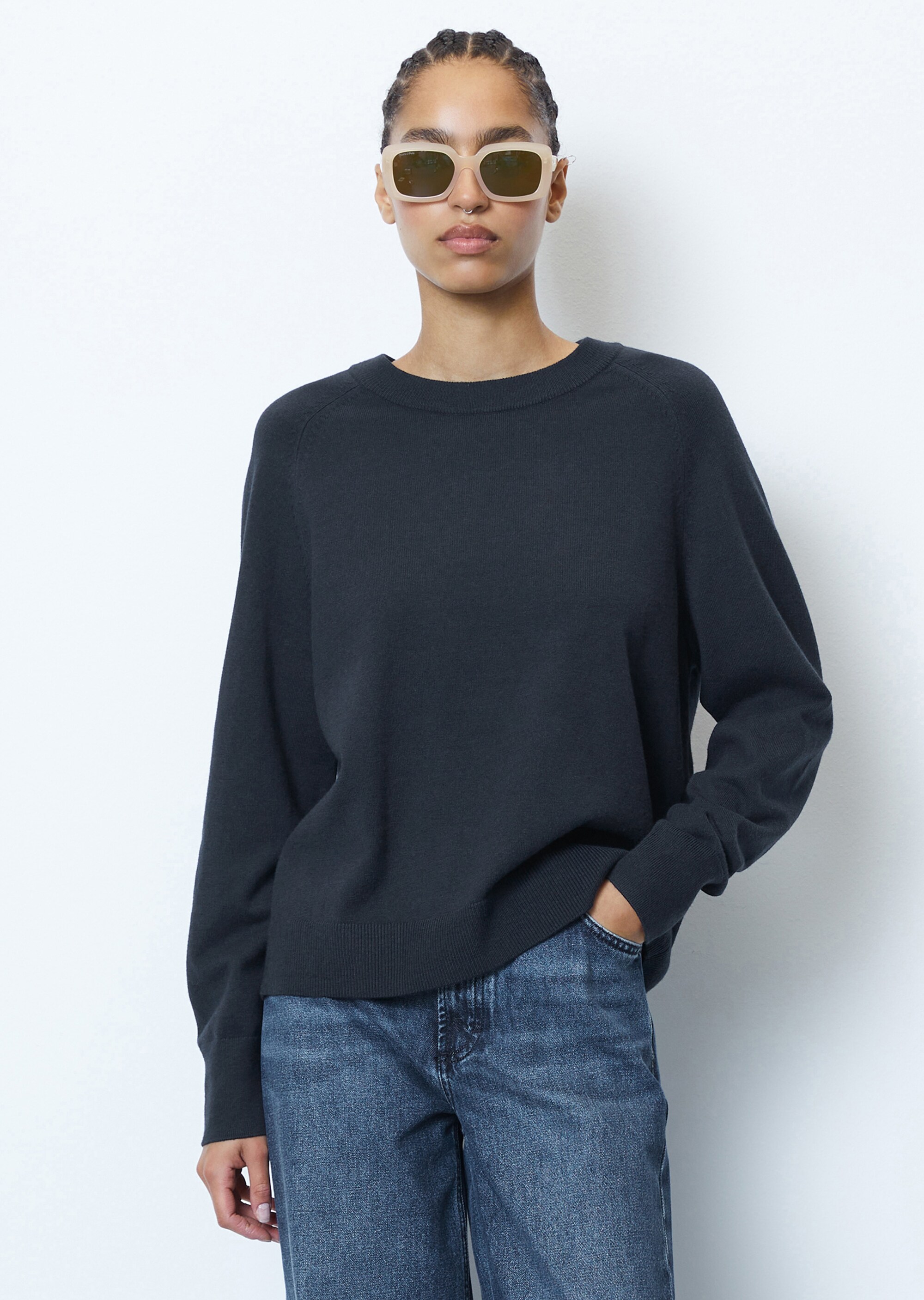 Basic Pullover regular aus Soft-Cotton-Stretch