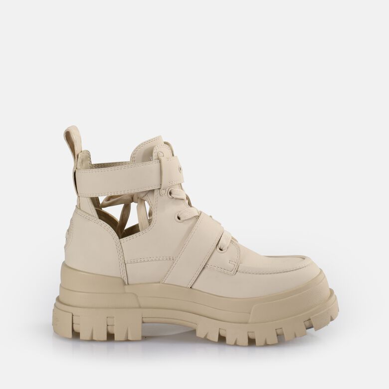 Aspha Bike Bottines à talon vegan, beige