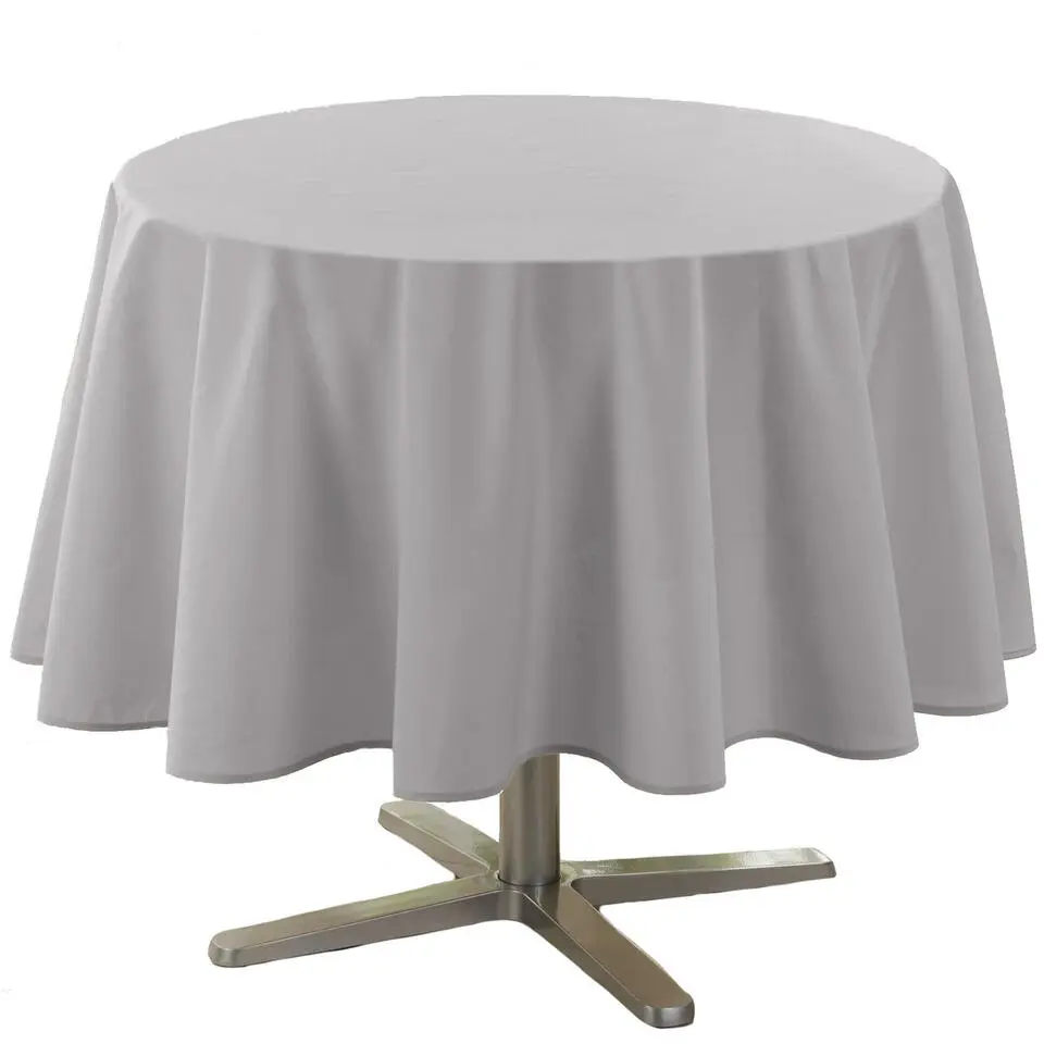 Wicotex Tafellaken - lichtgrijs - rond - polyester - 180 cm