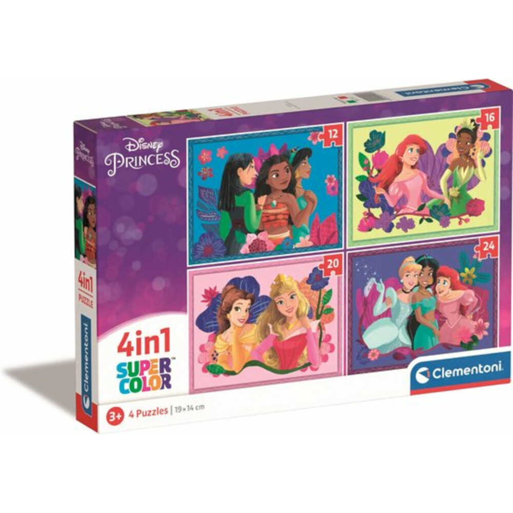 Clementoni Puzzel 4-in-1 Disney Princess