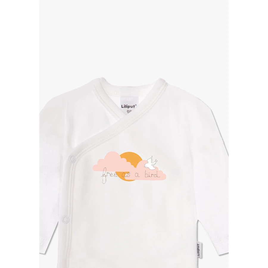 Liliput Langarm-Wickelbody 2er-Set Little Bird weiß