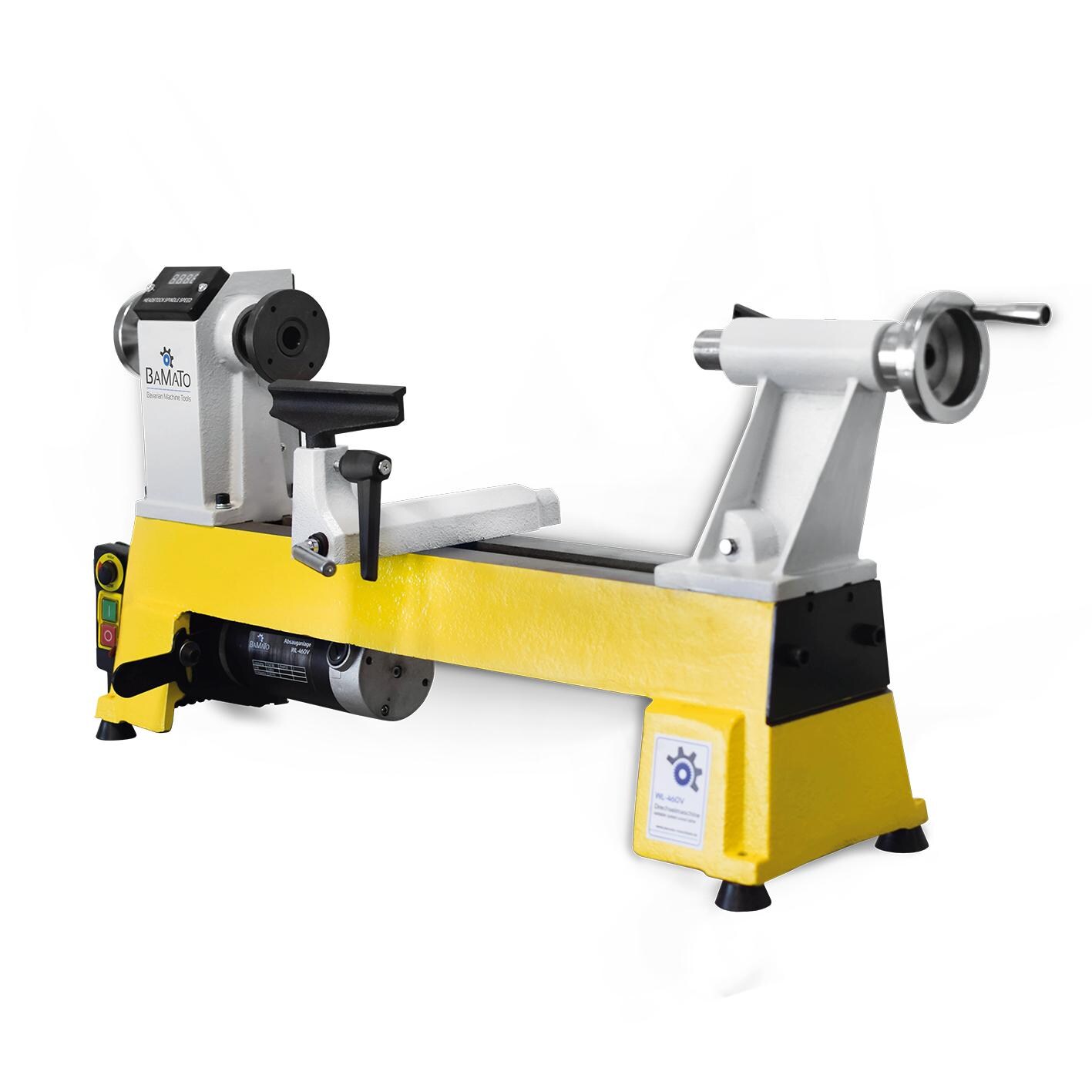 BAMATO Drechselmaschine WL-460V mit 6-tlg. HSS-Drechselsatz