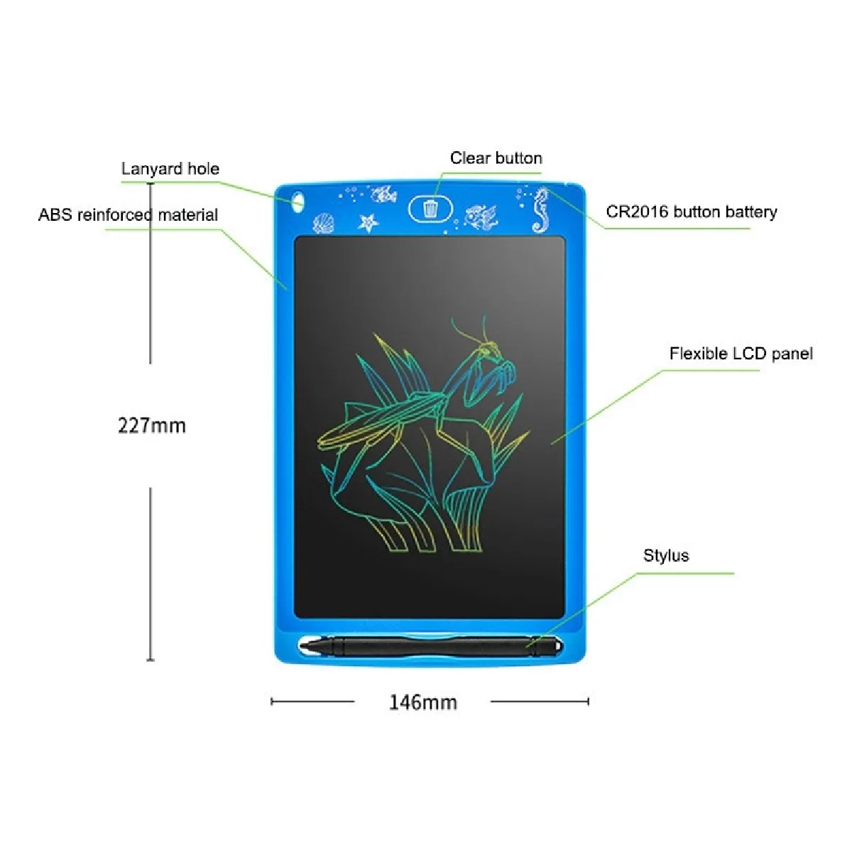 Wewoo Tablette graphique enfants 8.5 pouces