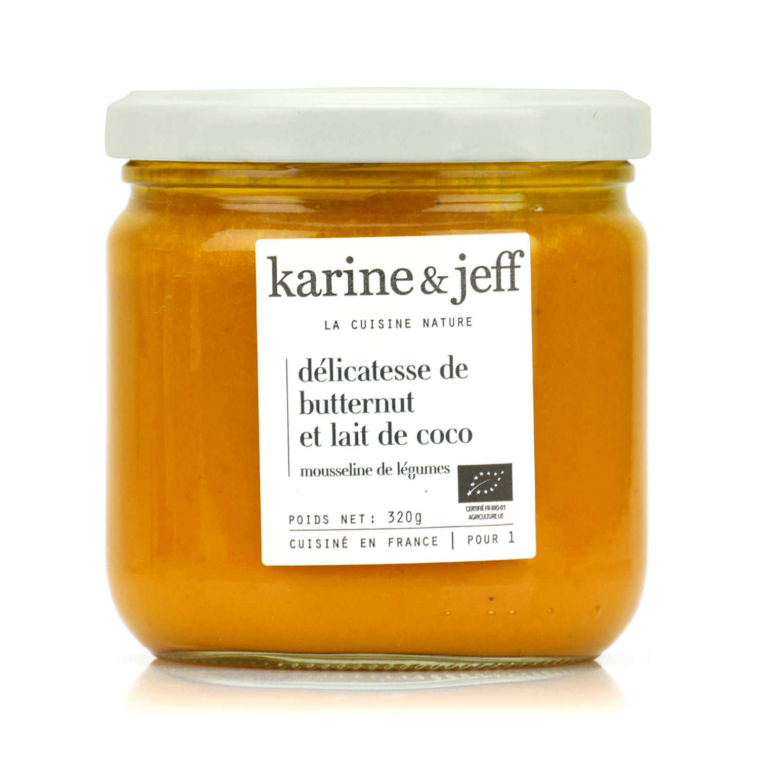 Purée de butternut et lait de coco bio
