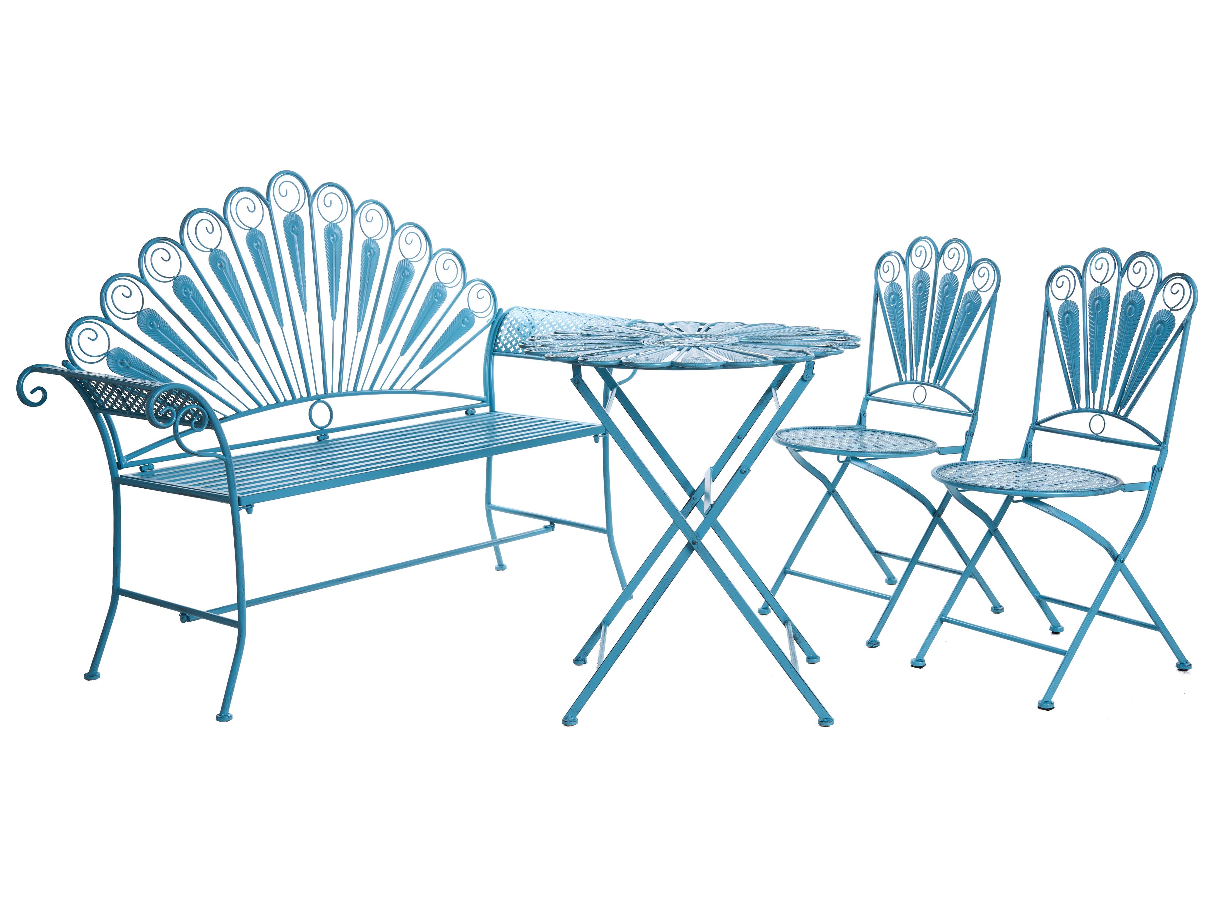 Bistroset met bankje PAVIA Metaal Blauw