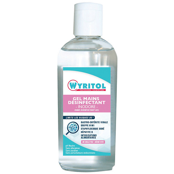 Gel hydroalcoolique Wyritol, flacon de 100 ml