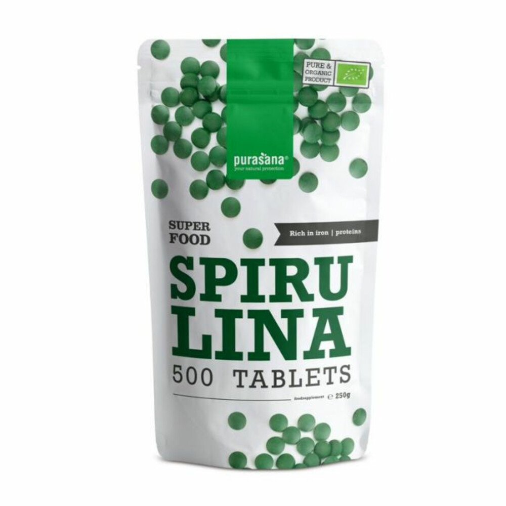 Purasana Single Extracts Oils Spirulina Bio500 tabletten