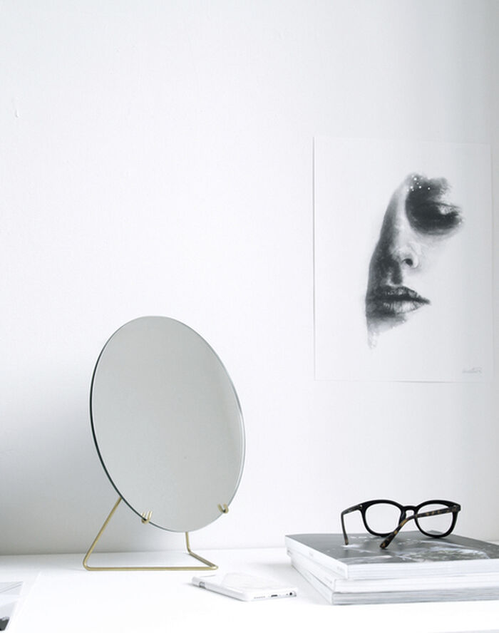 Moebe Standing Mirror spejl 30 cm. Brass