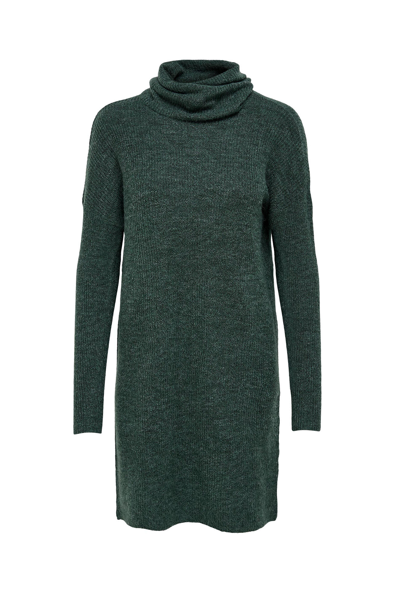 Vestido curto com gola alta