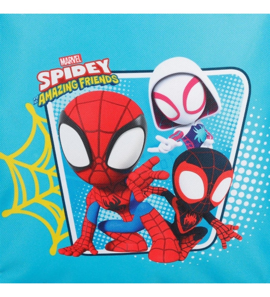 Estojo para lápis Joumma Bags Spidey Team com três compartimentos, azul