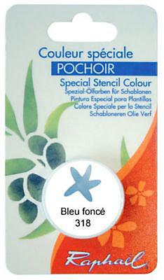 Godet d'huile solide spéciale pochoir bleu foncé