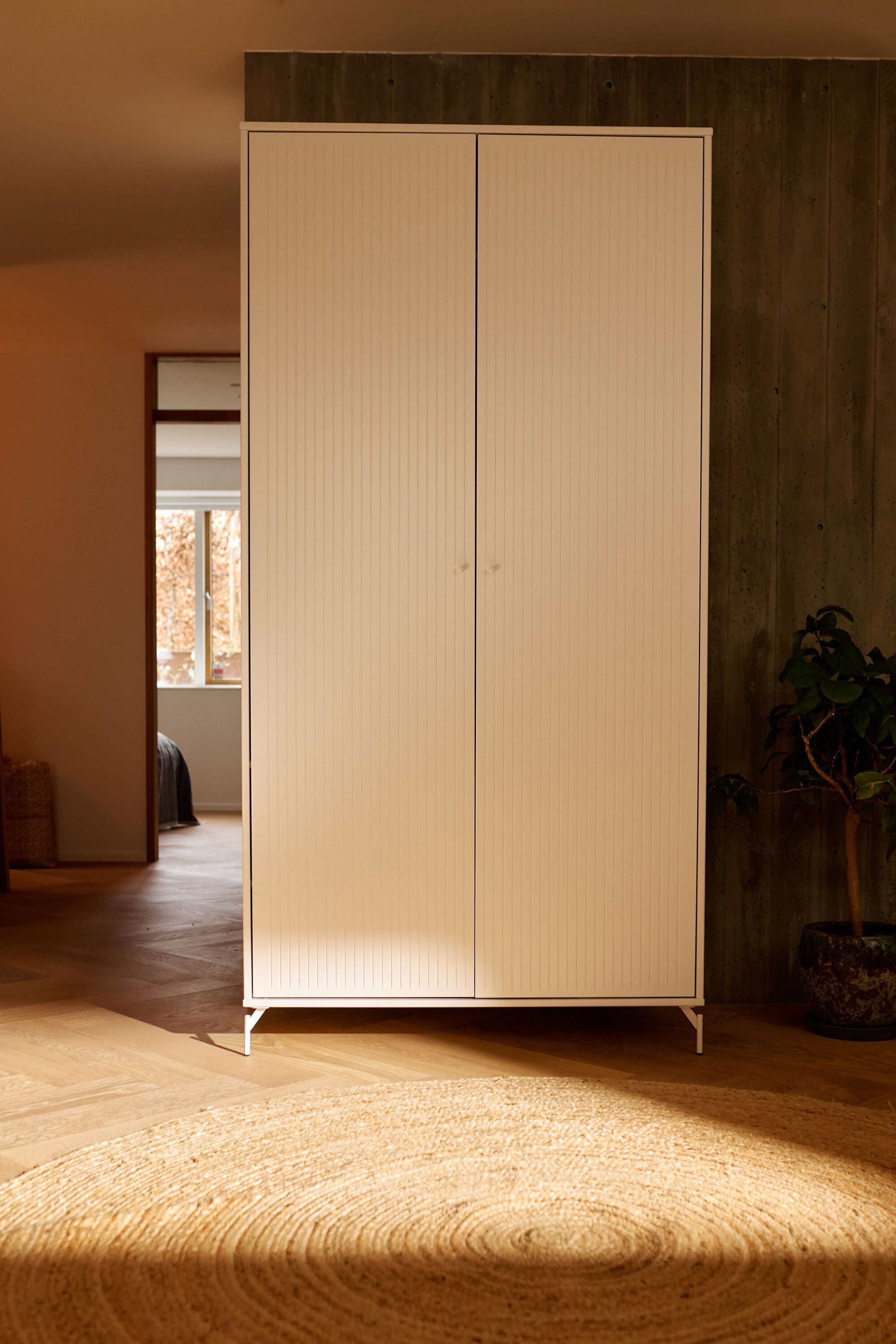 Flexa SAGA Schrank - Weiss / B: 100.0 cm x T: 55.0 cm x H: 200.0 cm