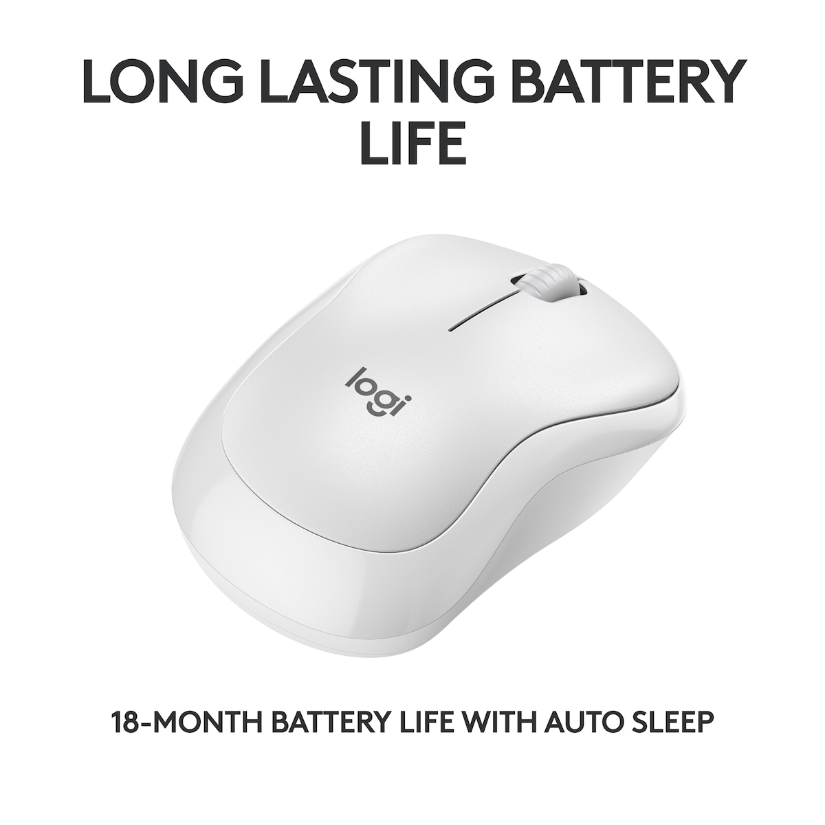 Logitech M240 Silent Bluetooth trådløs datamus (hvit)