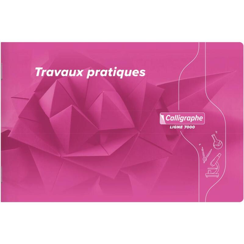 Cahier Travaux Pratiques piqué 7000 à l'italienne 24x16cm 32 pages uni 70 g - Assortis
