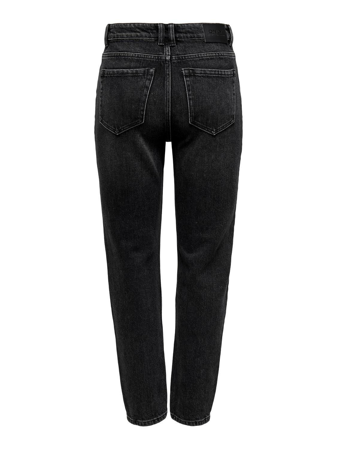 ONLEMILY Hohe Taille Gerade geschnitten Jeans Black Denim