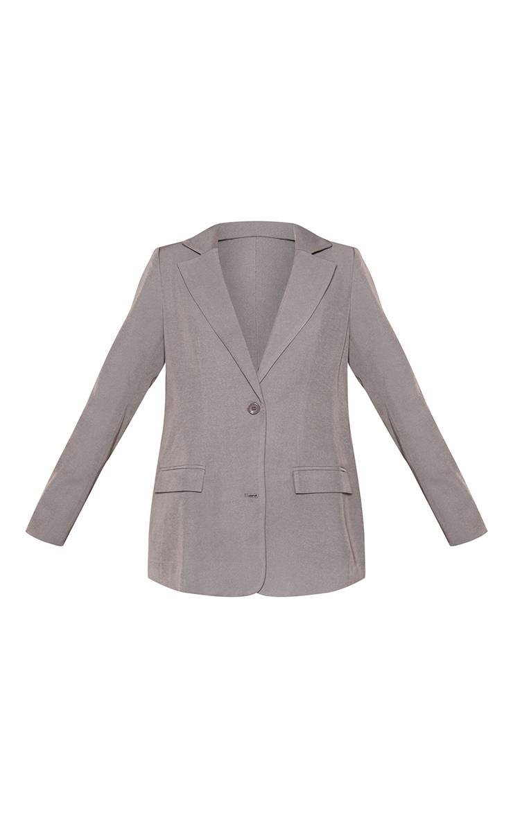 Gris Blazer Long Oversize