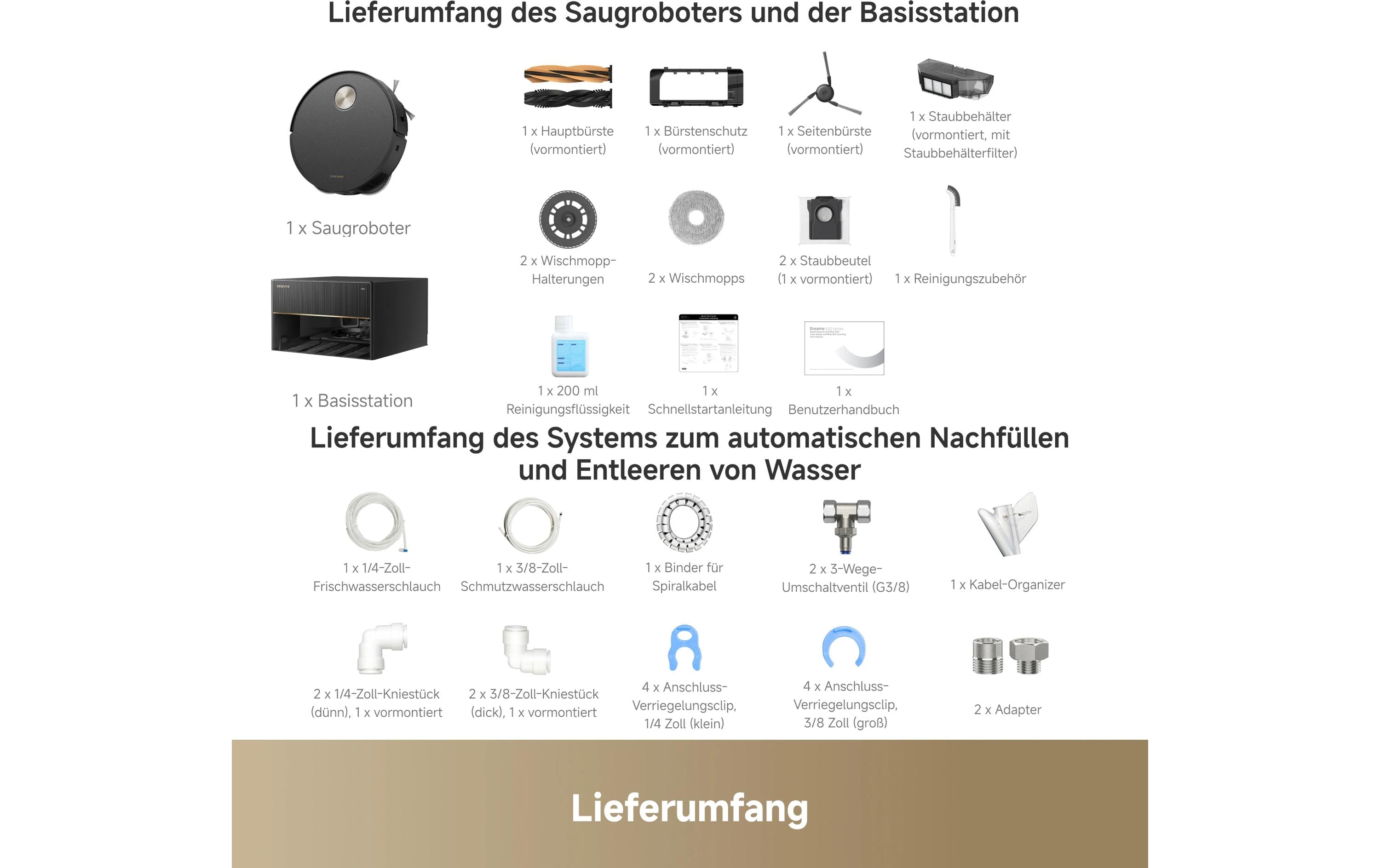 Saug- und Wischroboter X50 Master Schwarz<br>Roboter-Staubsauger und Mop mit automatischem Wasserauffüllen und Entleeren