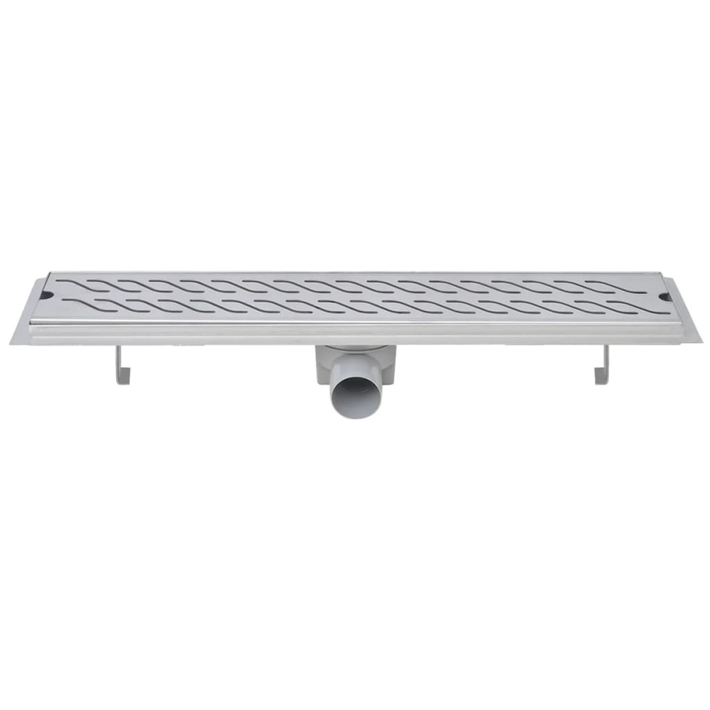 Drain de douche linéaire 2 pcs 630 x 140 mm acier inoxydable