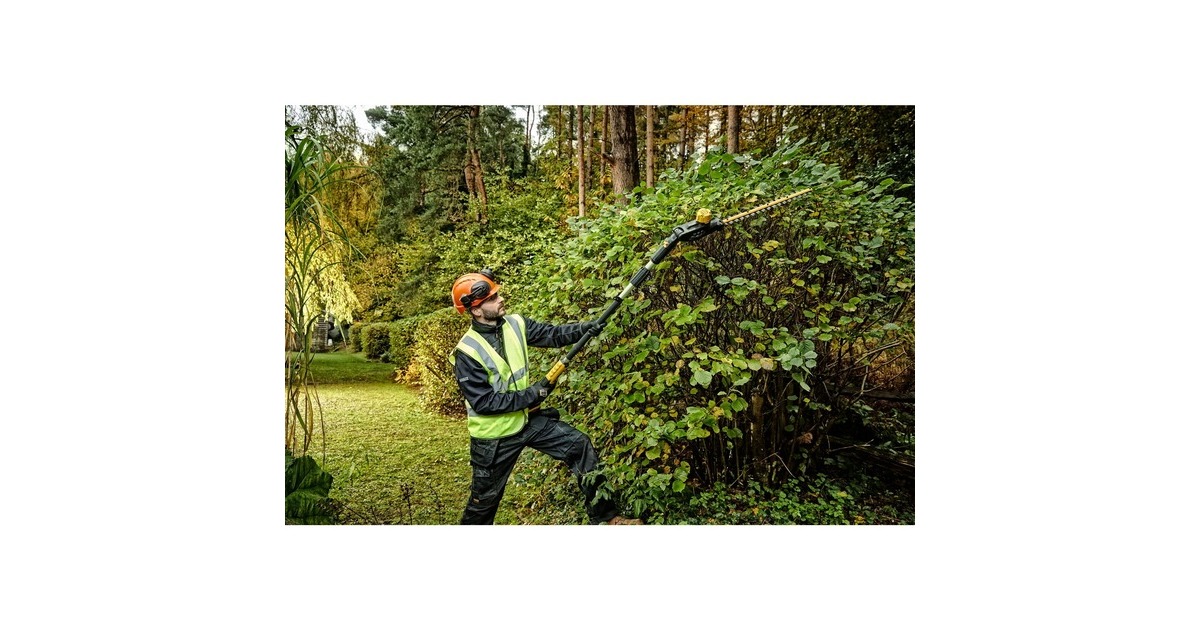 DEWALT18 V XR Brushless heggenschaar op steel  (Geel/zwart, Accu en lader niet inbegrepen)