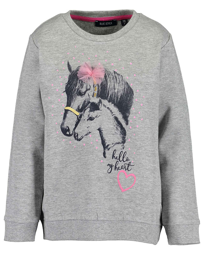 Sweatshirt HORSES in grau