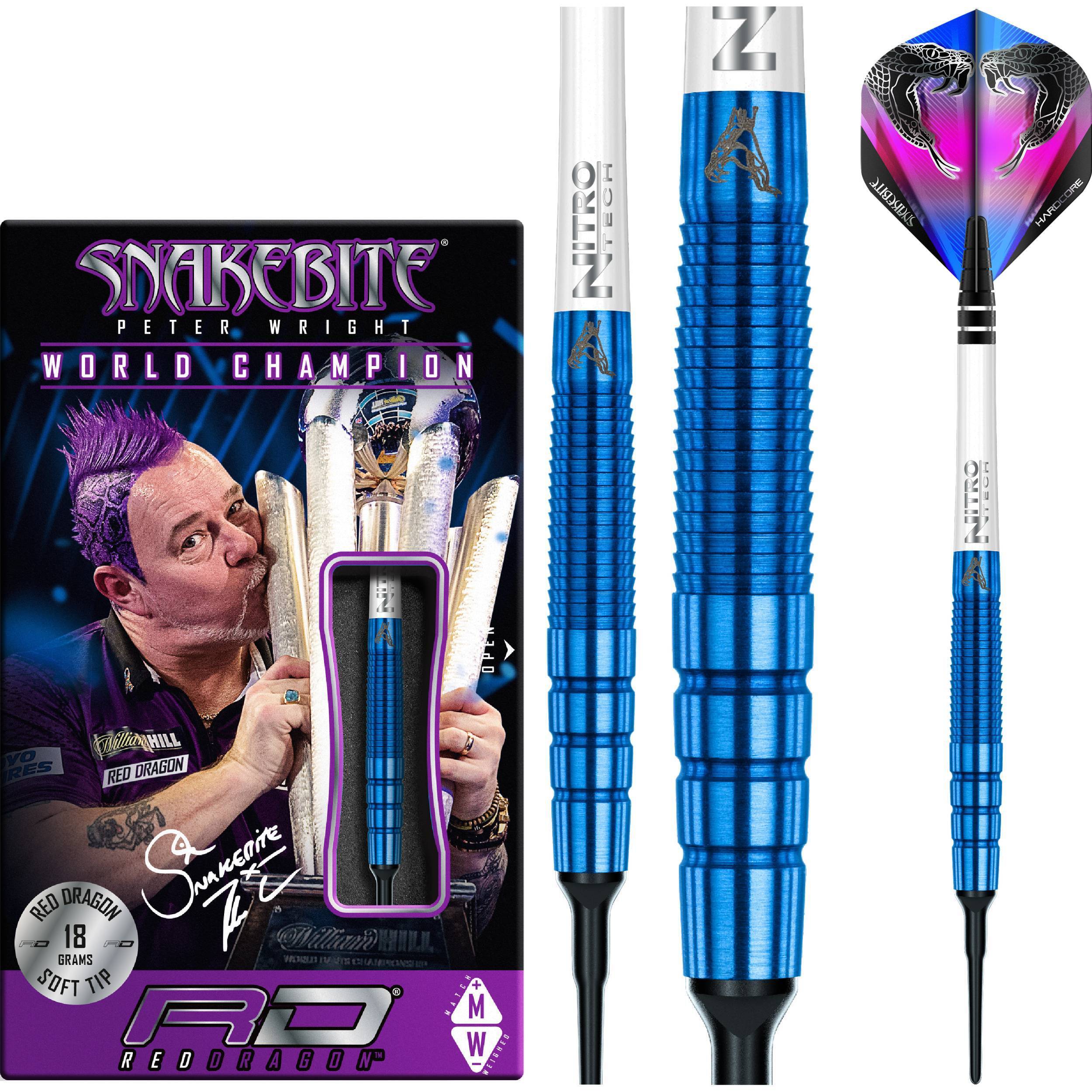 Red Dragon - Peter Wright - PL15 Blau - Softdart