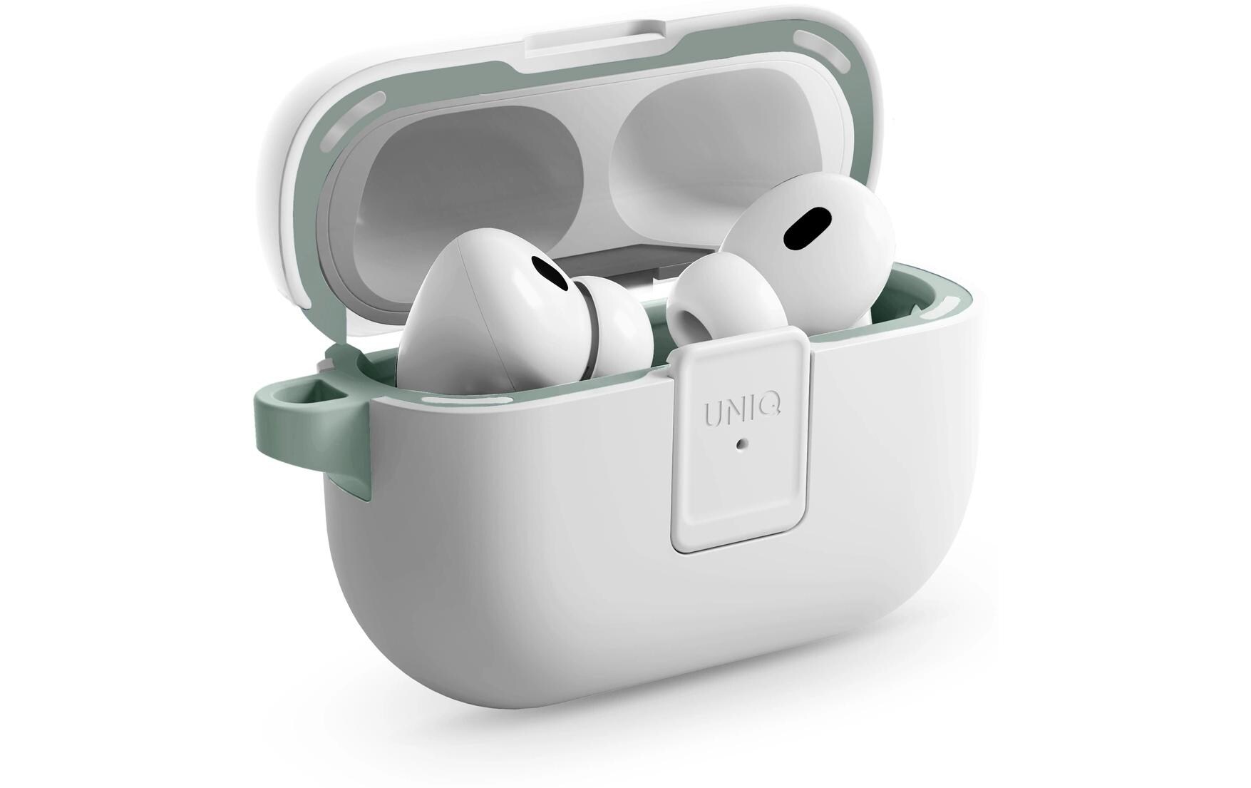 Transportcase Clyde AirPod Pro Case 2nd Generation WeissAirPodcase mit Haken zur Befestigung (2Gen)
