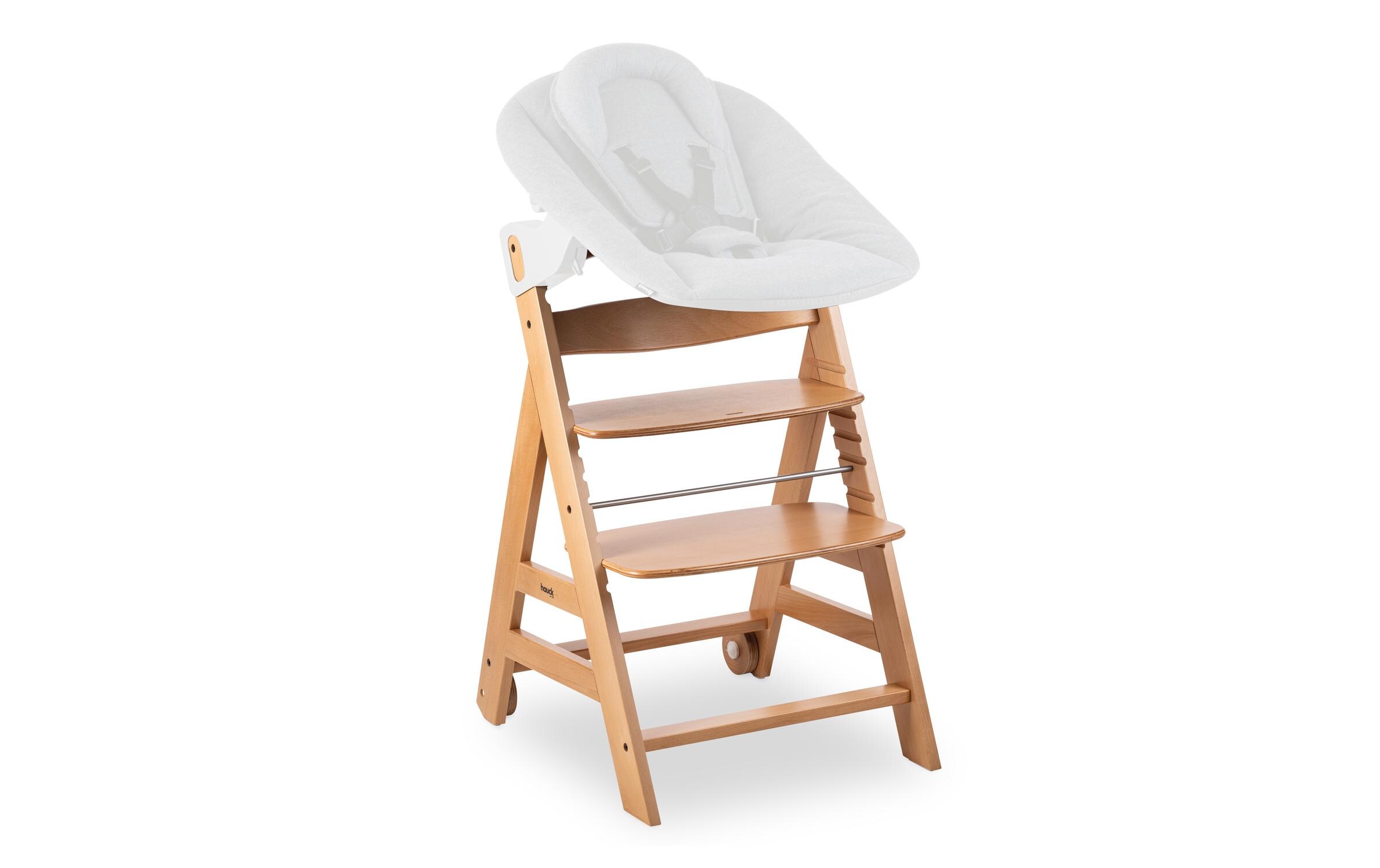 Treppenhochstuhl Beta+ Natural<br>Kippsicheres und mitwachsendes Holzhochstuhlset