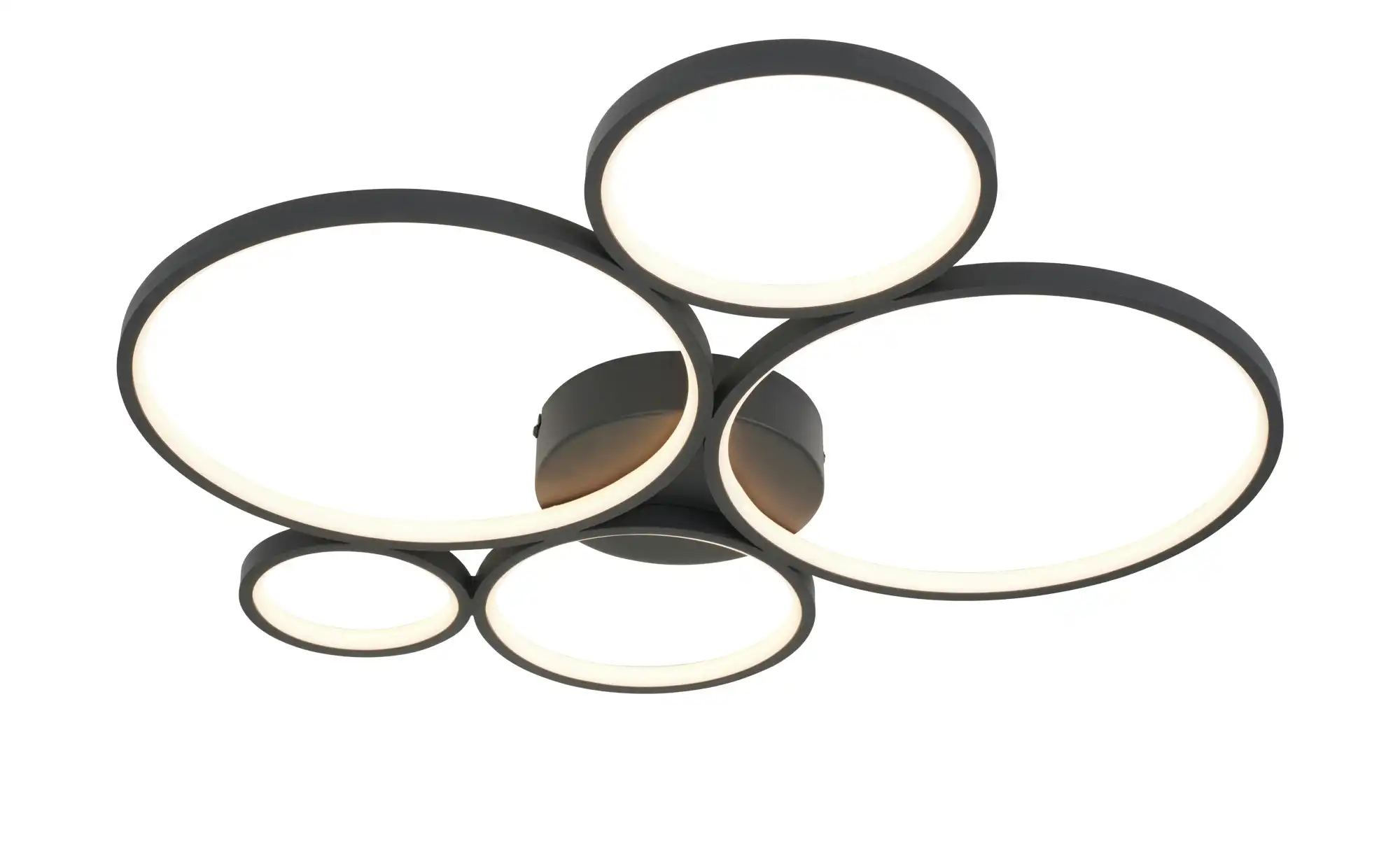 Trio LED-Deckenleuchte, Kreise, schwarz