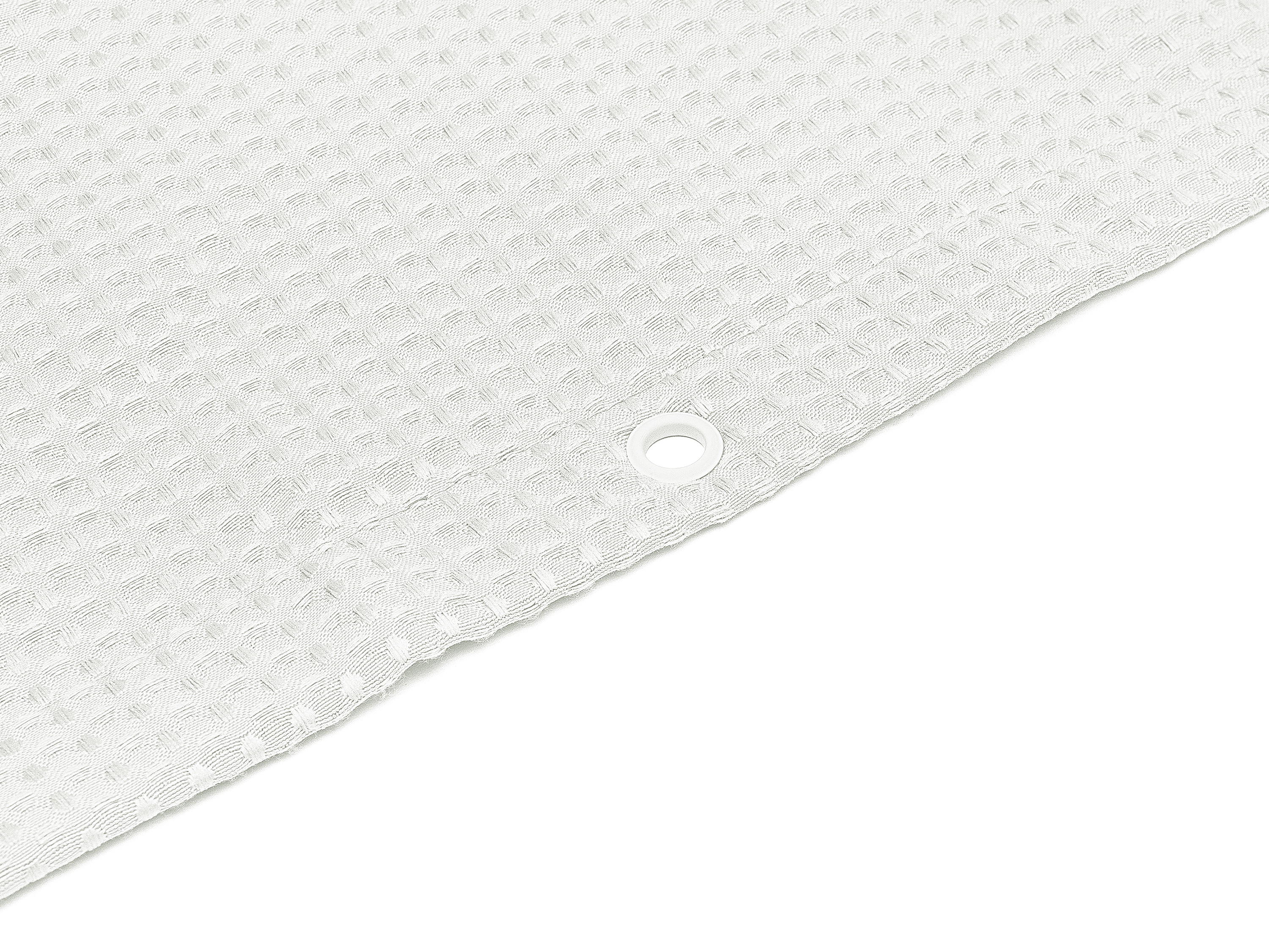 Duschvorhang 182 x 182 cm Waffel weiss
