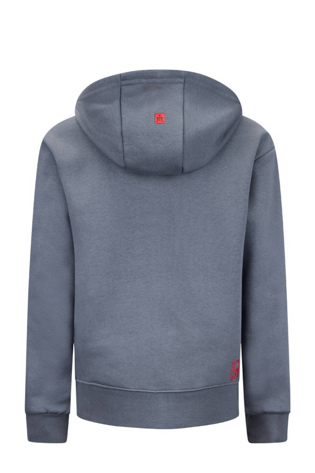Retour Jeans sweatvest Asher met printopdruk staalgrijs