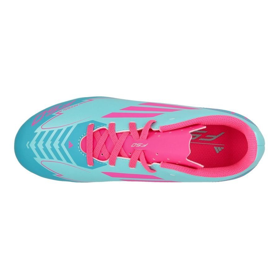 adidas F50 Messi Club FxG La Vida Tropical - Flash Aqua/Lucid Pink/Lucid Cyan Enfant