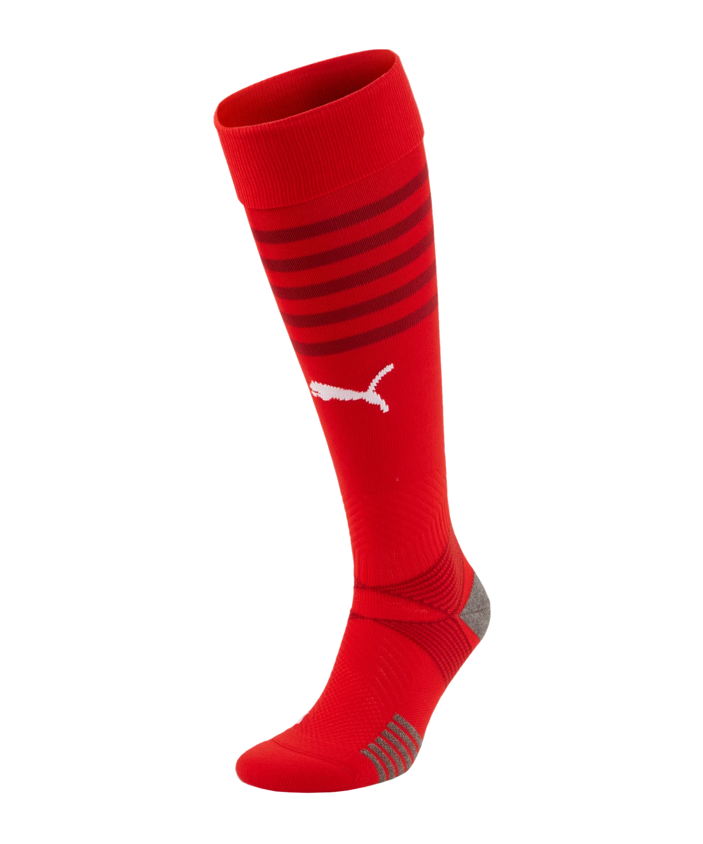 PUMA teamFINAL Strumpfstutzen Rot Weiss F01