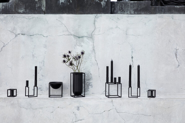 Audo Copenhagen Kubus 1, Candle Holder, Black Sort