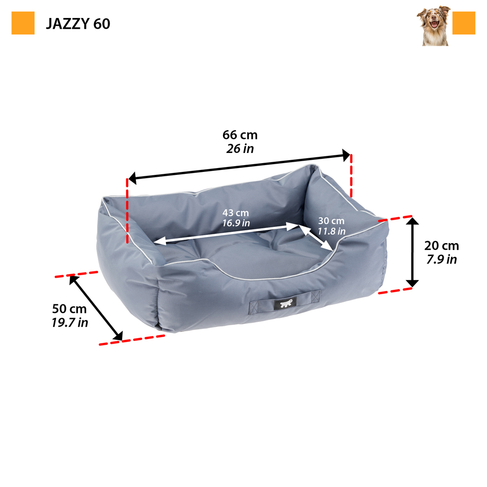 Ferplast panier chien coussin chien moyen taille tissu anti-rayures lavable en machine à 30°cmatelas pour chien imperméable 66 x