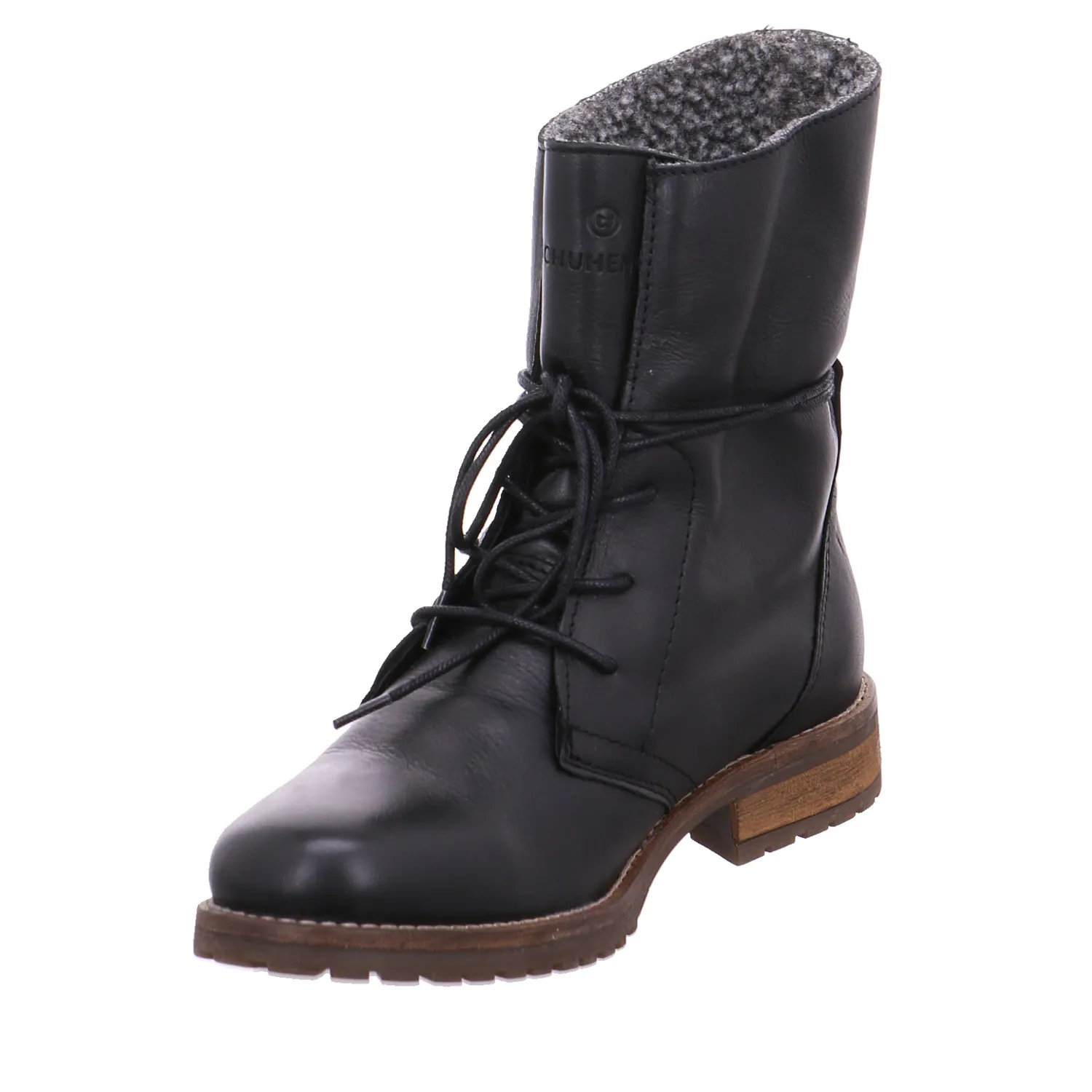 SCHUHENGEL Boot Schwarz Leder
