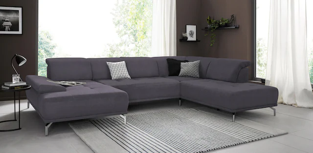 PLACES OF STYLE Wohnlandschaft »Caluna« Inkl.Sitztiefenverstellung, wahlweise mit Kopf- und Armteilverstellung