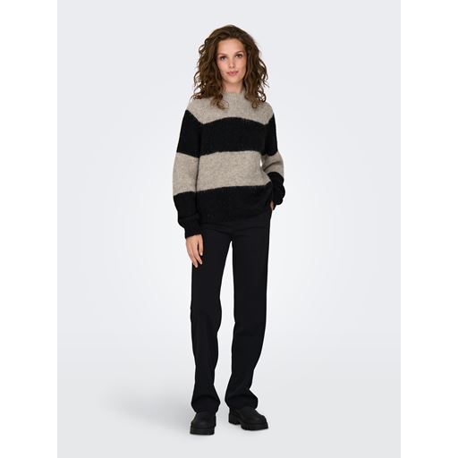 JDY Zoey Life Striktrøje, Chateau Gray/Black, M