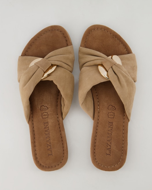 Lazamani 33.530 Pantoletten in Beige
