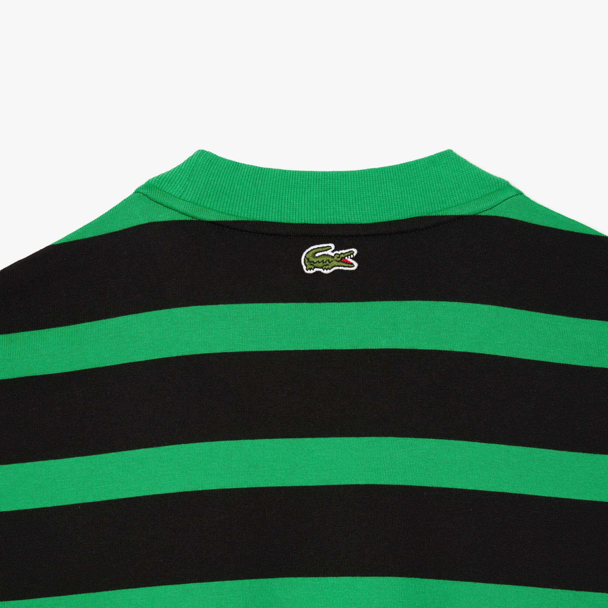 Gestreiftes T-Shirt aus Baumwolle mit 3D-Aufdruck T-Shirts - Schwarz - Lacoste - Herren