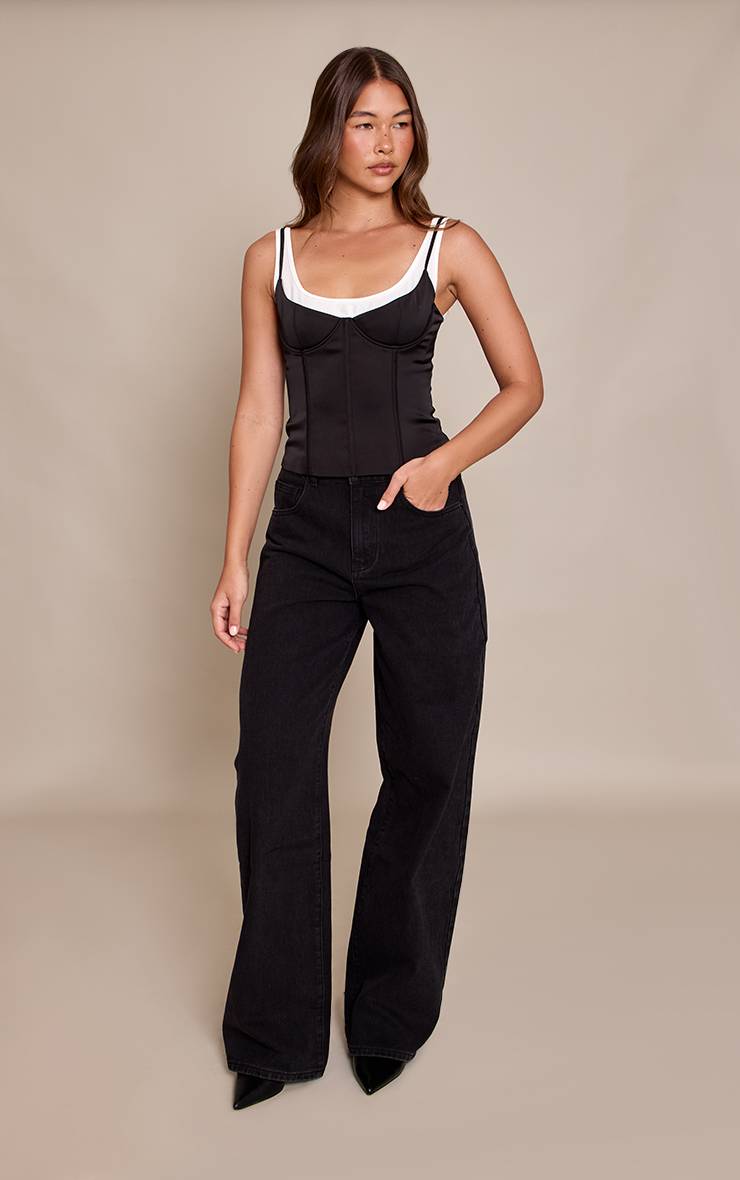 Noir Corset Double Couche