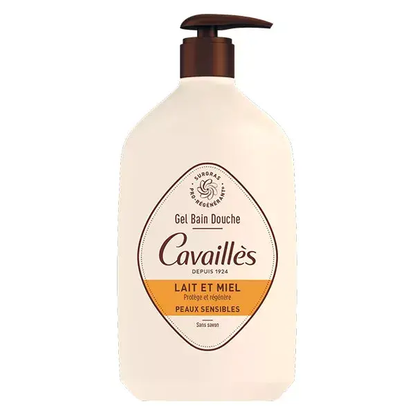 Gel de Banho Extra-Rico Rogé Cavaillès com Leite e Mel 1L